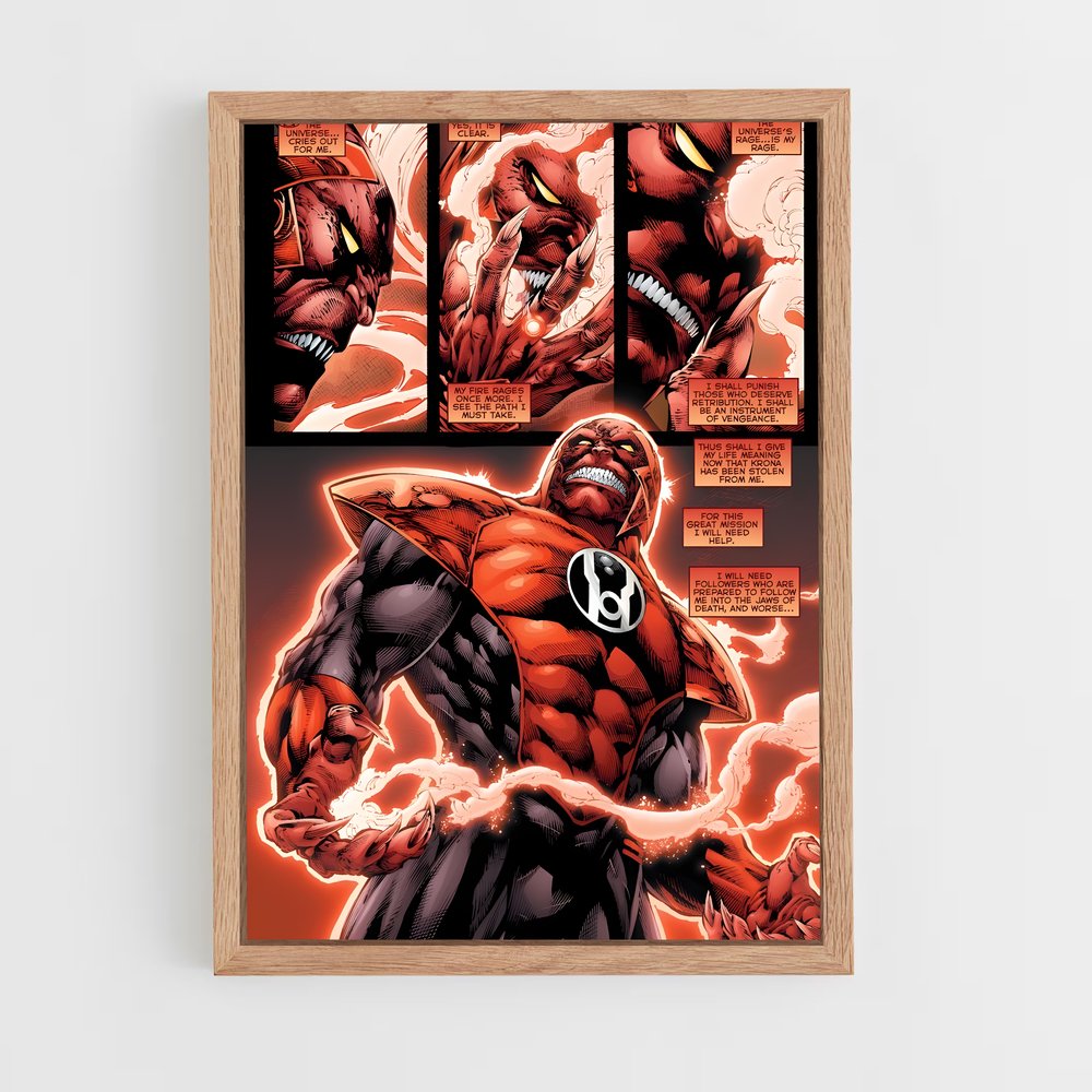 ap-atrocitus red lantern-11 cadre Bois clair