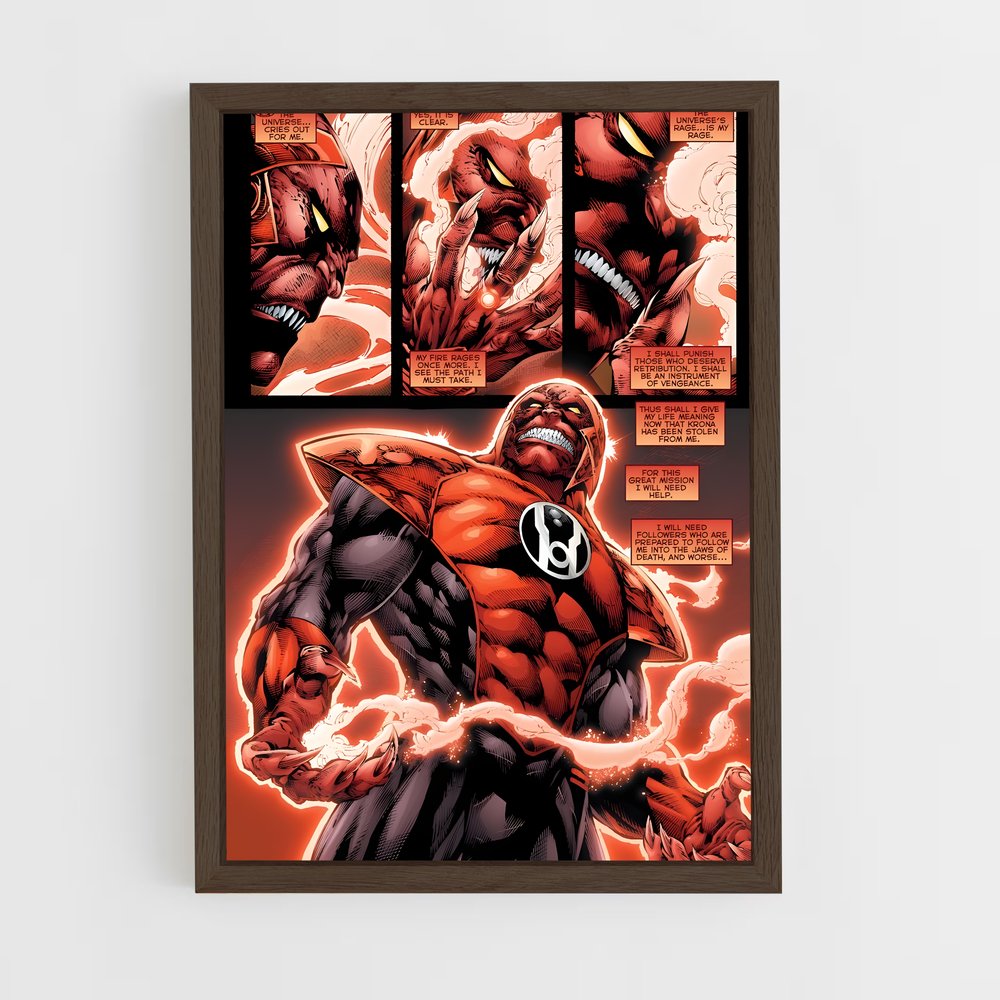 ap-atrocitus red lantern-11 cadre Bois foncé