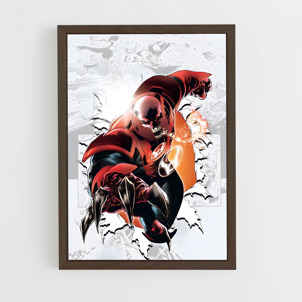 ap-atrocitus red lantern-12 cadre Bois foncé