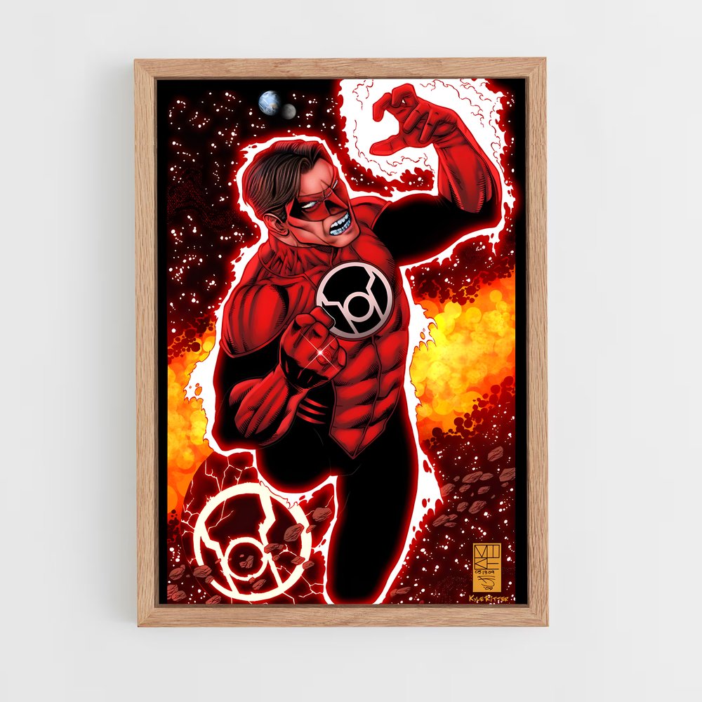 ap-atrocitus red lantern-15 cadre Bois clair