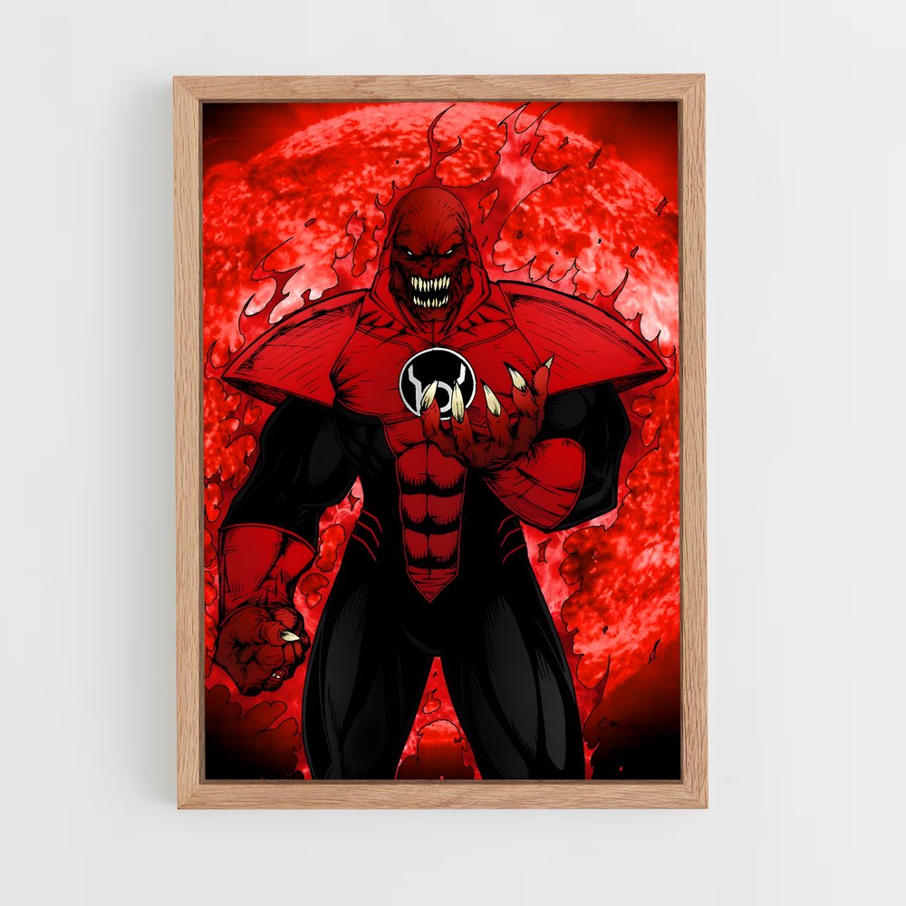 ap-atrocitus red lantern-3 cadre Bois clair