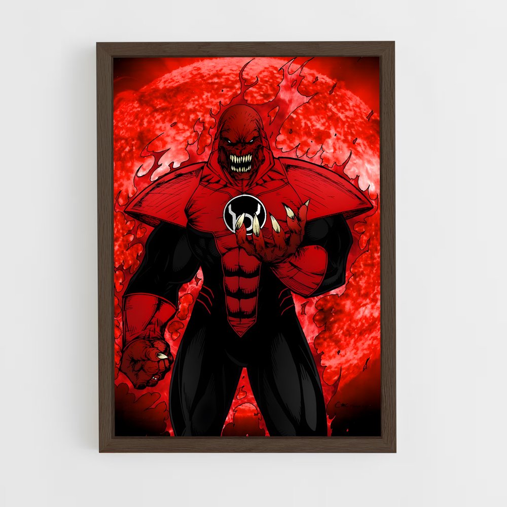 ap-atrocitus red lantern-3 cadre Bois foncé