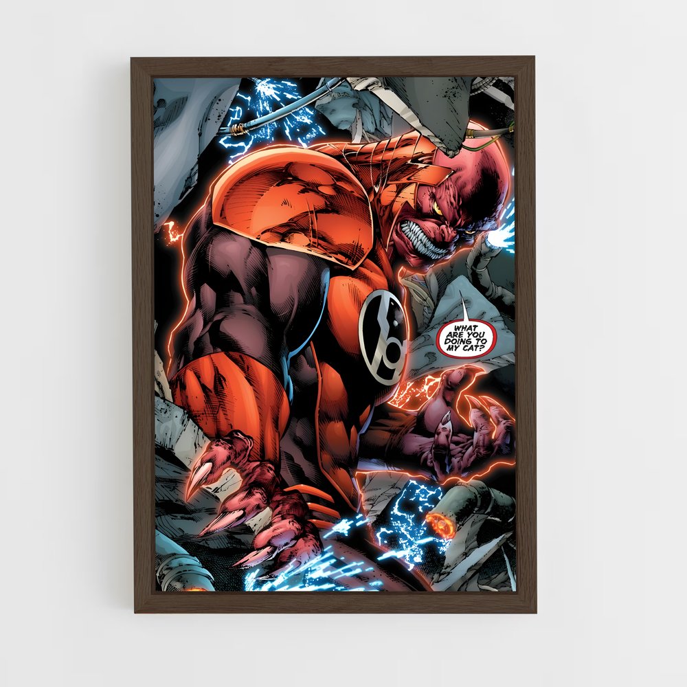 ap-atrocitus red lantern-4 cadre Bois foncé