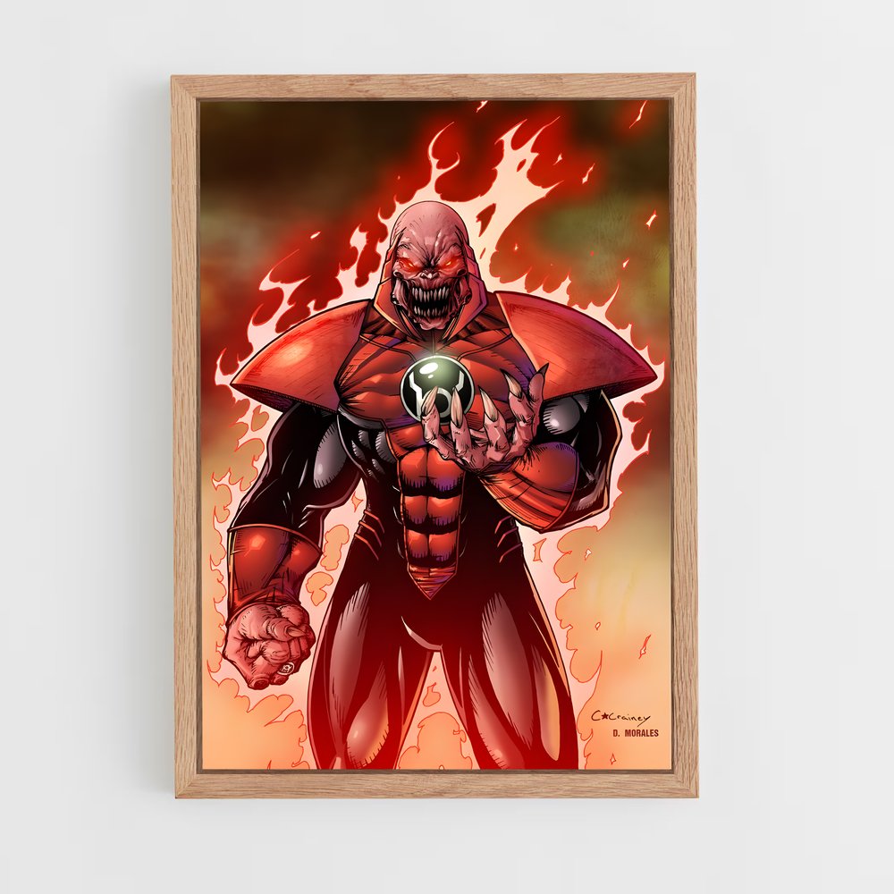 ap-atrocitus red lantern-5 cadre Bois clair