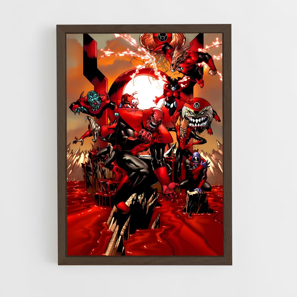 ap-atrocitus red lantern-9 cadre Bois foncé