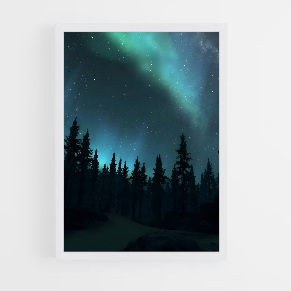 ap-aurora borealis-10 cadre Blanc