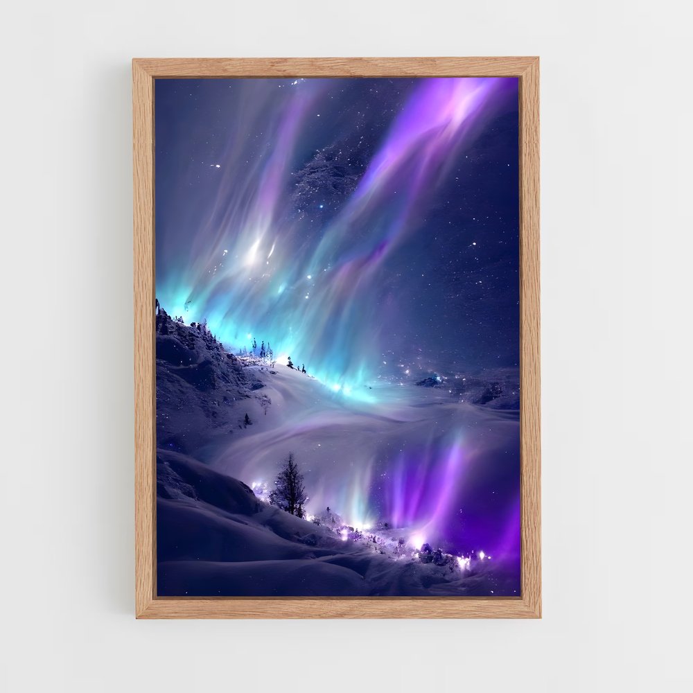 ap-aurora borealis-13 cadre Bois clair