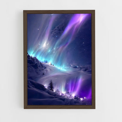 ap-aurora borealis-13 cadre Bois foncé