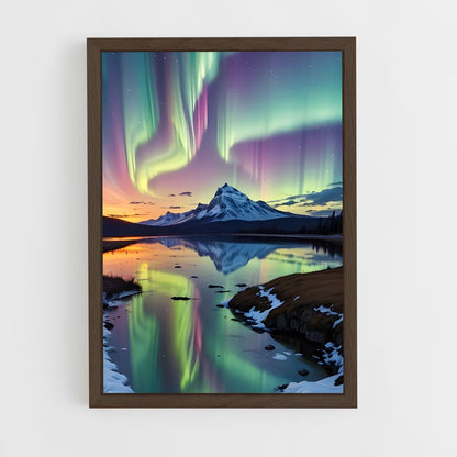 ap-aurora borealis-15 cadre Bois foncé