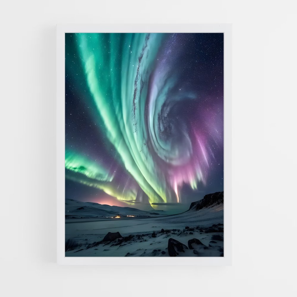 ap-aurora borealis-8 cadre Blanc