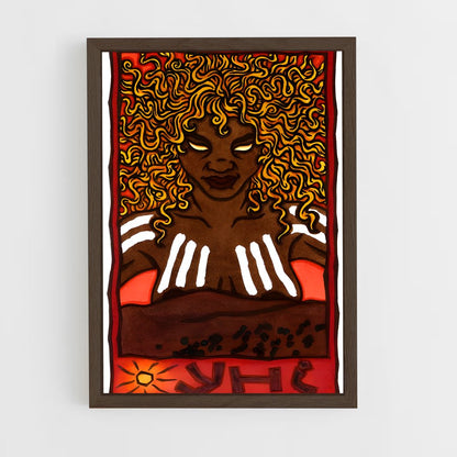 ap-australian aboriginal mythology-2 cadre Bois foncé