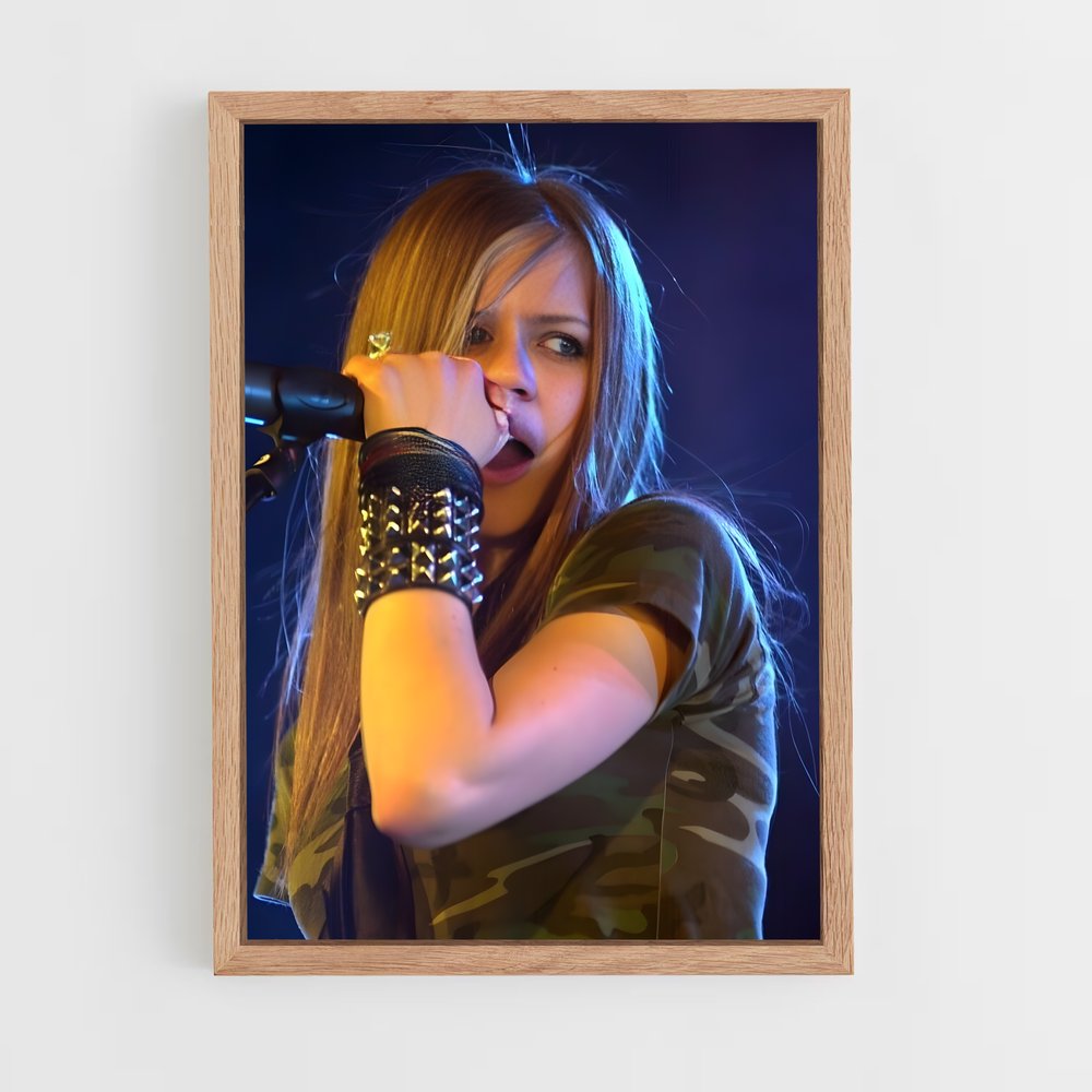 ap-avril lavigne-4 cadre Bois clair