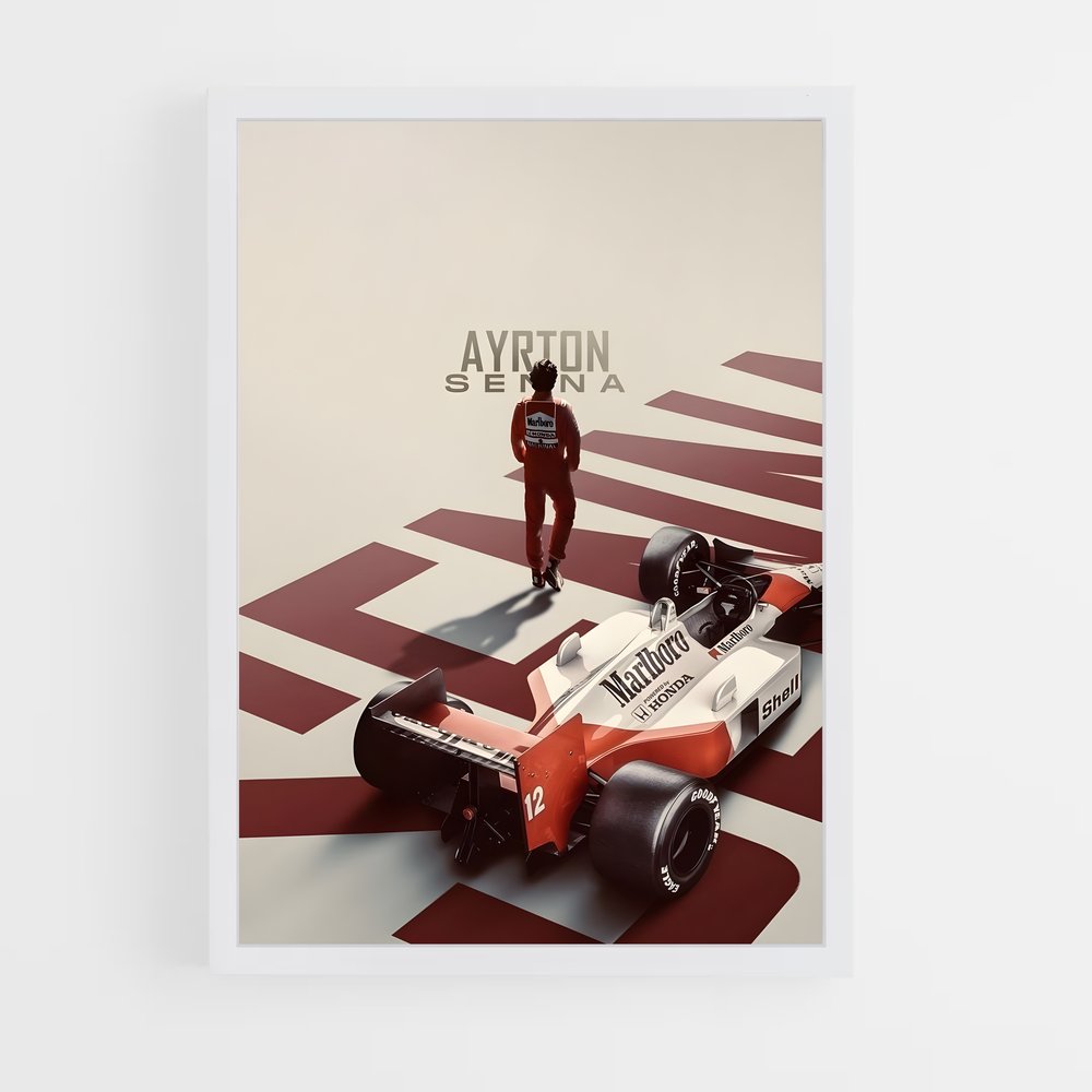 ap-ayrton senna-7 cadre Blanc