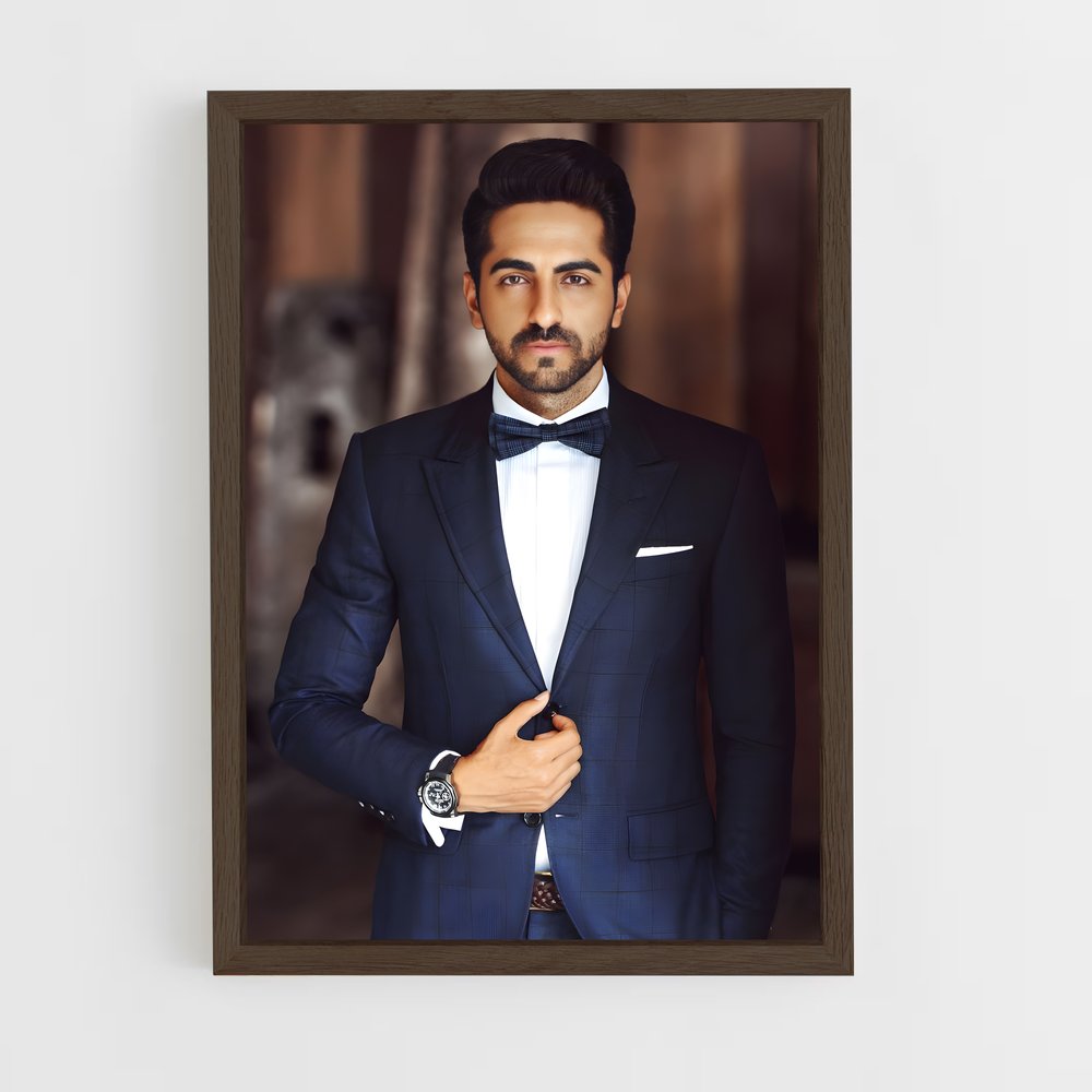ap-ayushmann khurrana-2 cadre Bois foncé