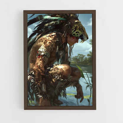 ap-aztec warrior-13 cadre Bois foncé