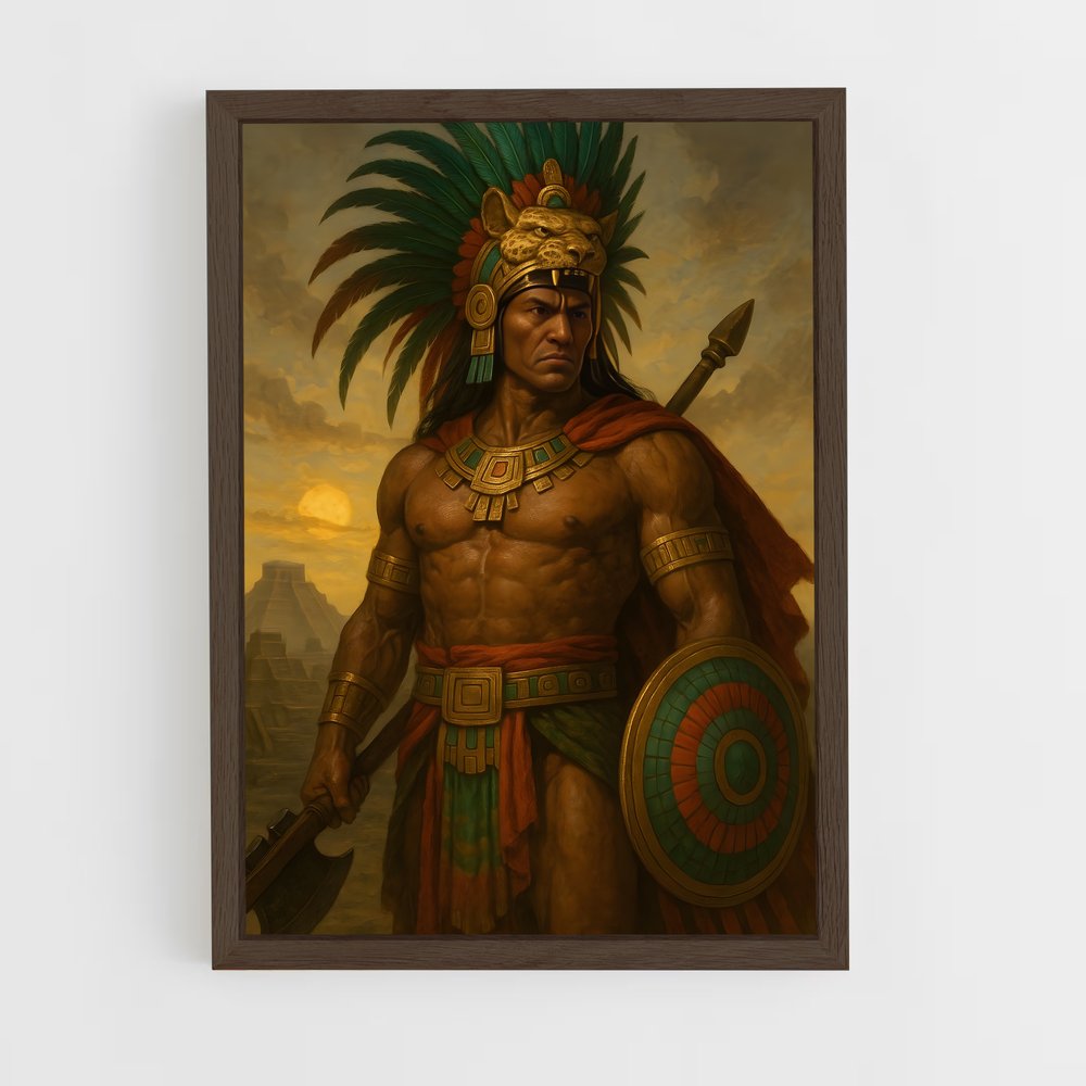 ap-aztec warrior-8 cadre Bois foncé