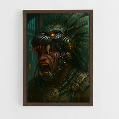 ap-aztec warrior-9 cadre Bois foncé