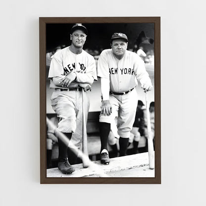 ap-babe ruth-3 cadre Bois foncé