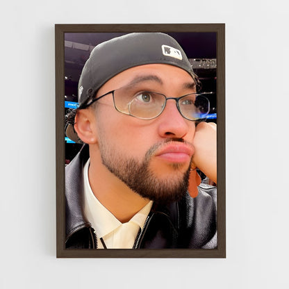 ap-bad bunny-1 cadre Bois foncé