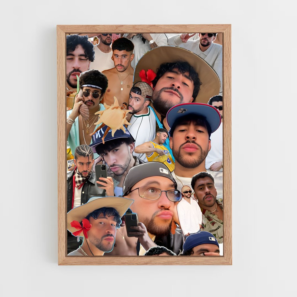 ap-bad bunny-5 cadre Bois clair