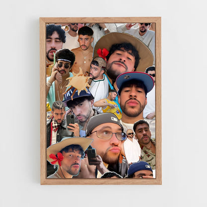 ap-bad bunny-5 cadre Bois clair