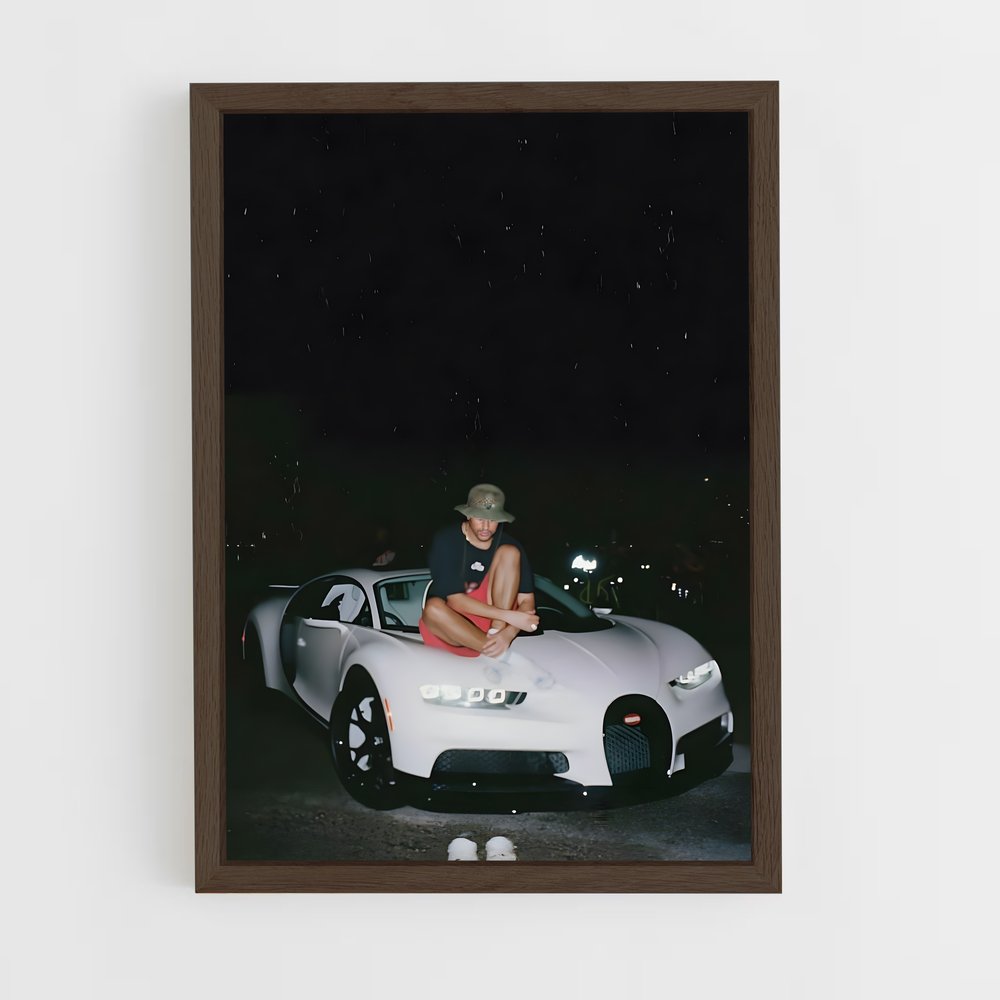 ap-bad bunny-7 cadre Bois foncé
