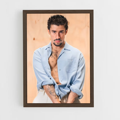 ap-bad bunny-8 cadre Bois foncé