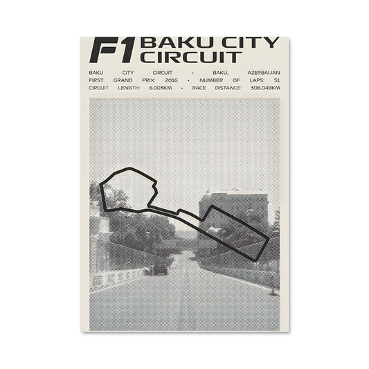 Poster Circuit Noir et Blanc