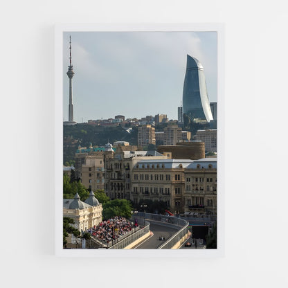 ap-baku city circuit azerbaijan-2 cadre Blanc
