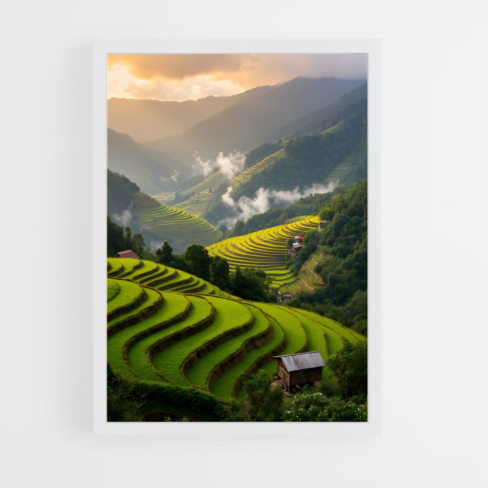 ap-banaue rice terraces-12 cadre Blanc