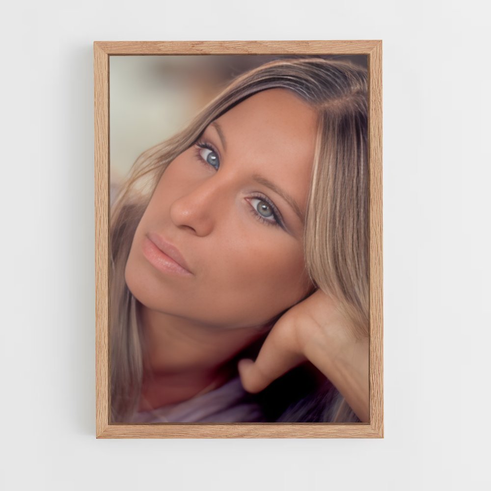 ap-barbra streisand-4 cadre Bois clair