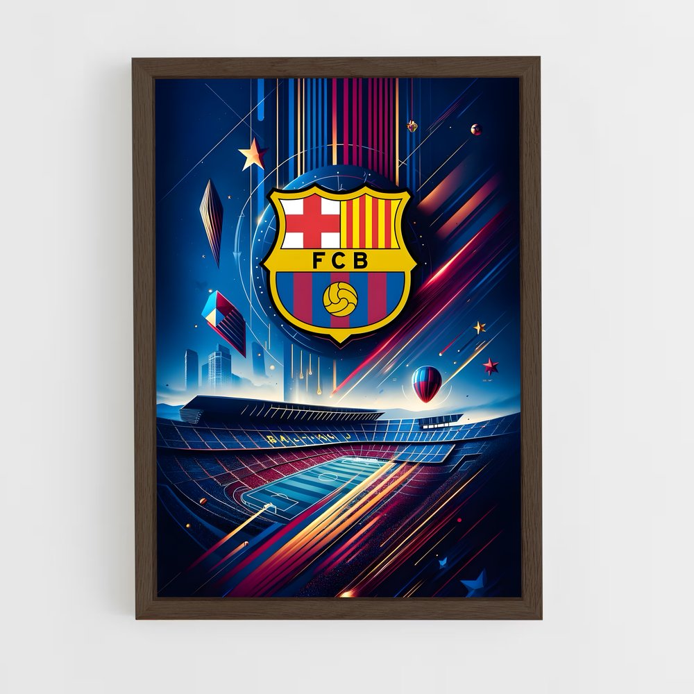 ap-barcelona sporting club-5 cadre Bois foncé