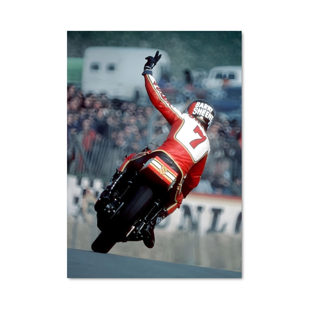 Poster Barry en Moto