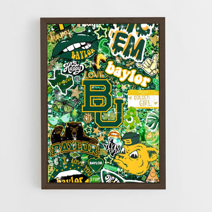 ap-baylor bears-1 cadre Bois foncé
