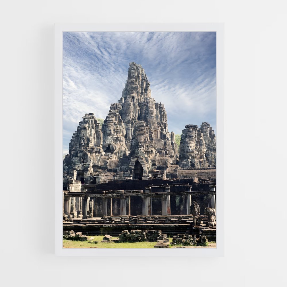 ap-bayon temple-7 cadre Blanc
