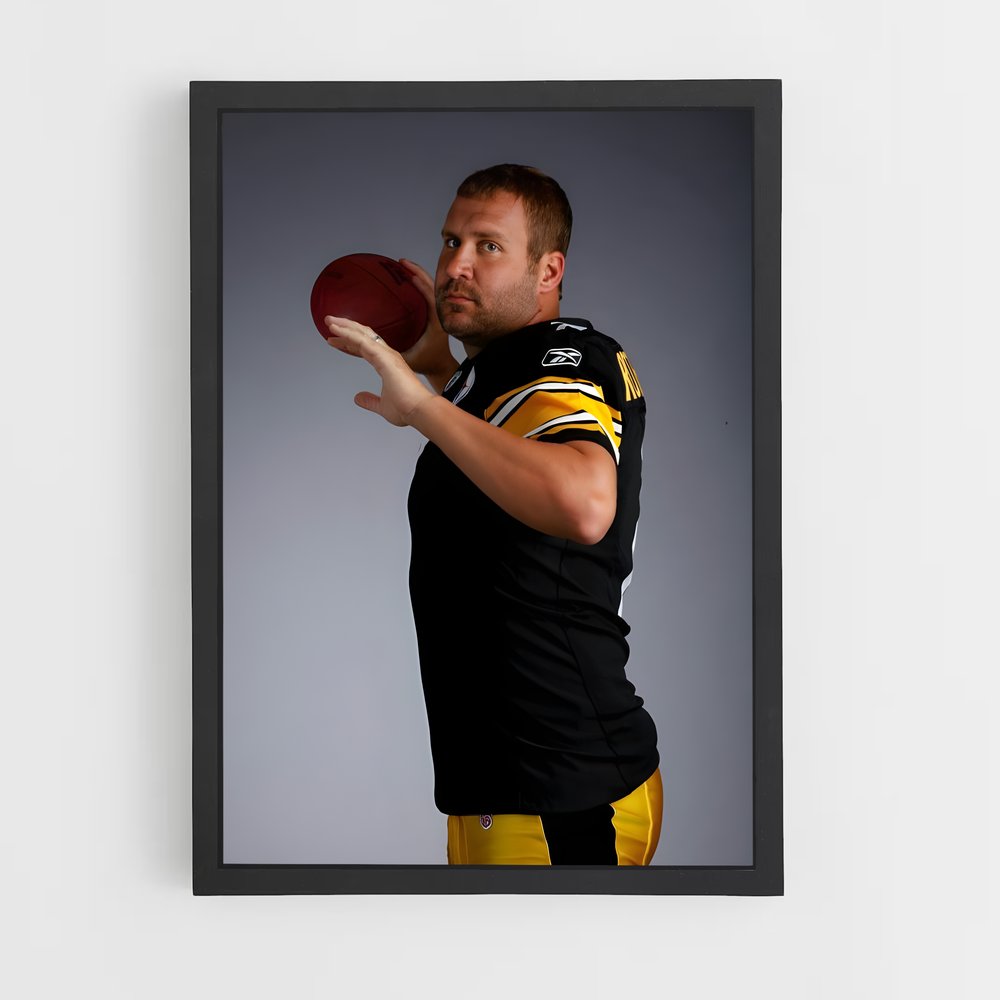 ap-ben roethlisberger-7 cadre Noir