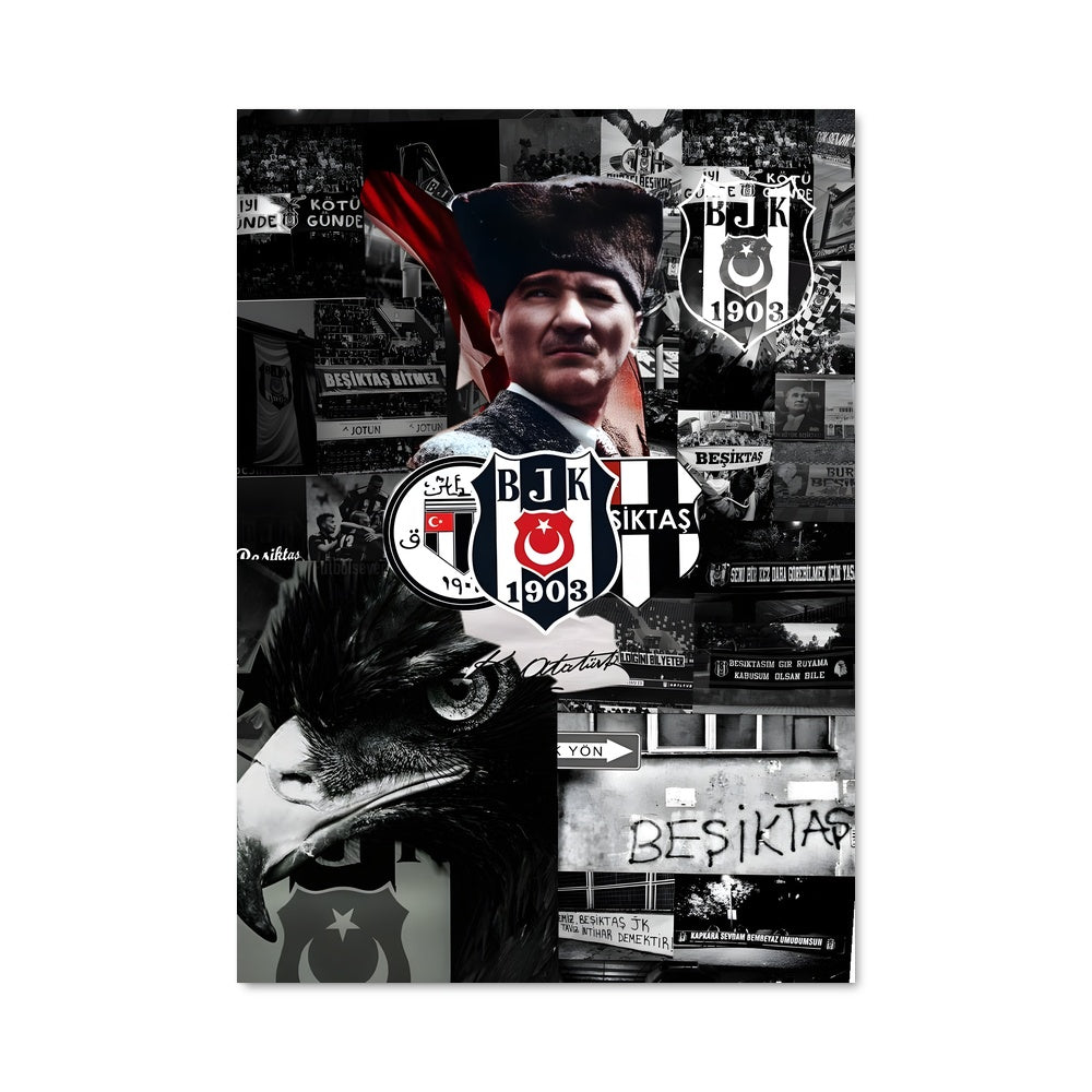 Poster L'Équipe en Noir et Blanc