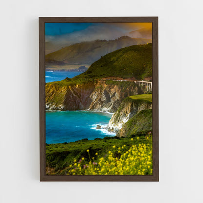 ap-big sur cliffs-10 cadre Bois foncé