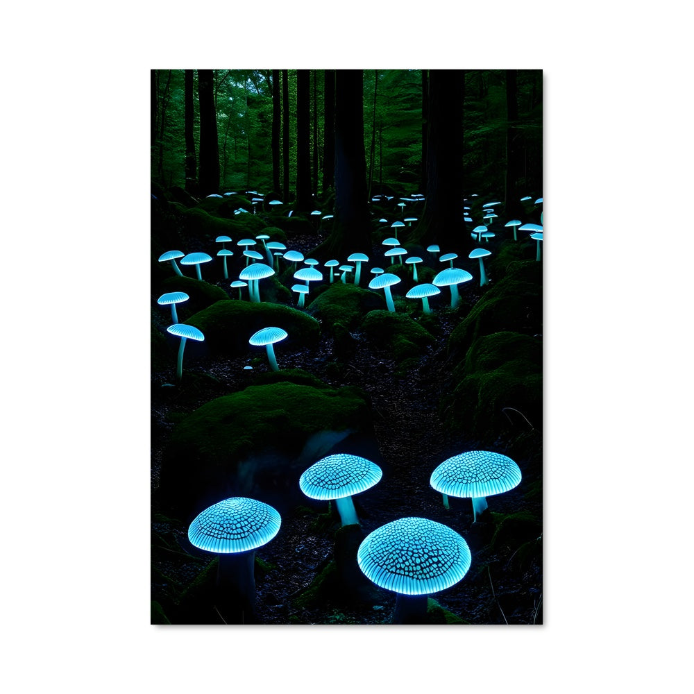 Poster Champignons Lumineux