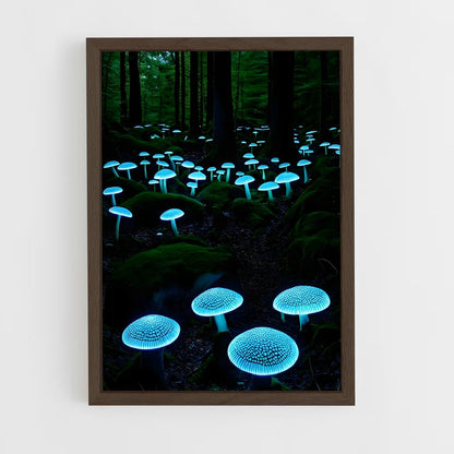 ap-bioluminescent mushroom-5 cadre Bois foncé