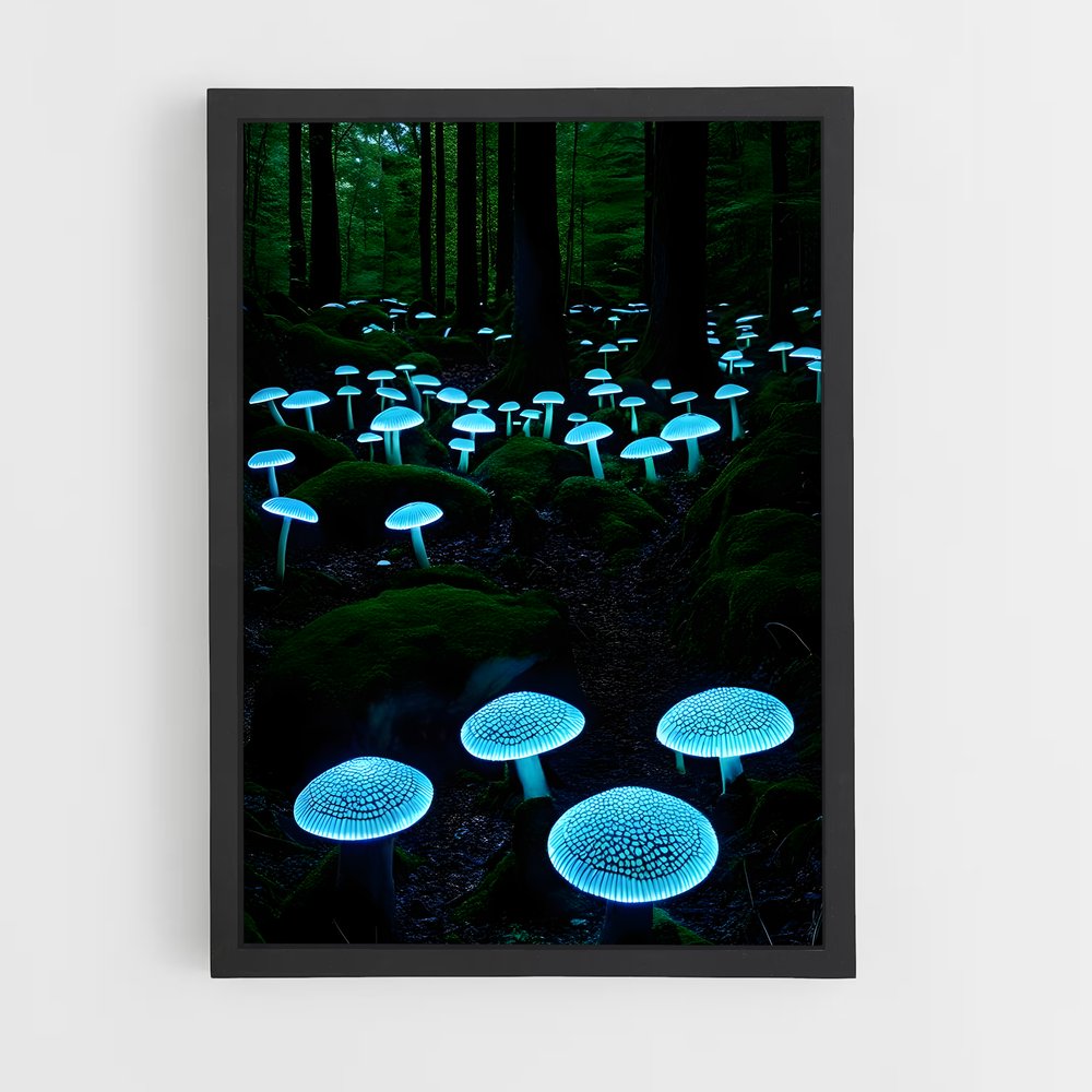 ap-bioluminescent mushroom-5 cadre Noir