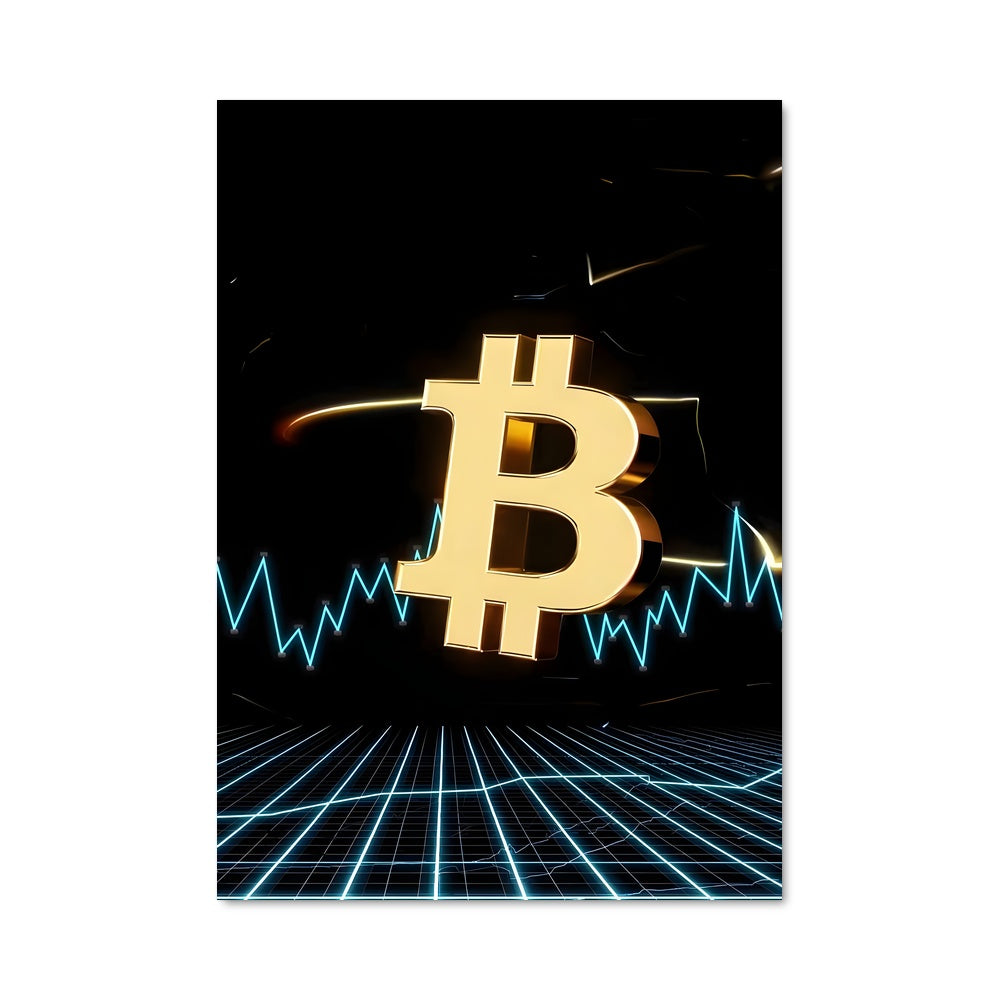 Poster Bitcoin Noir