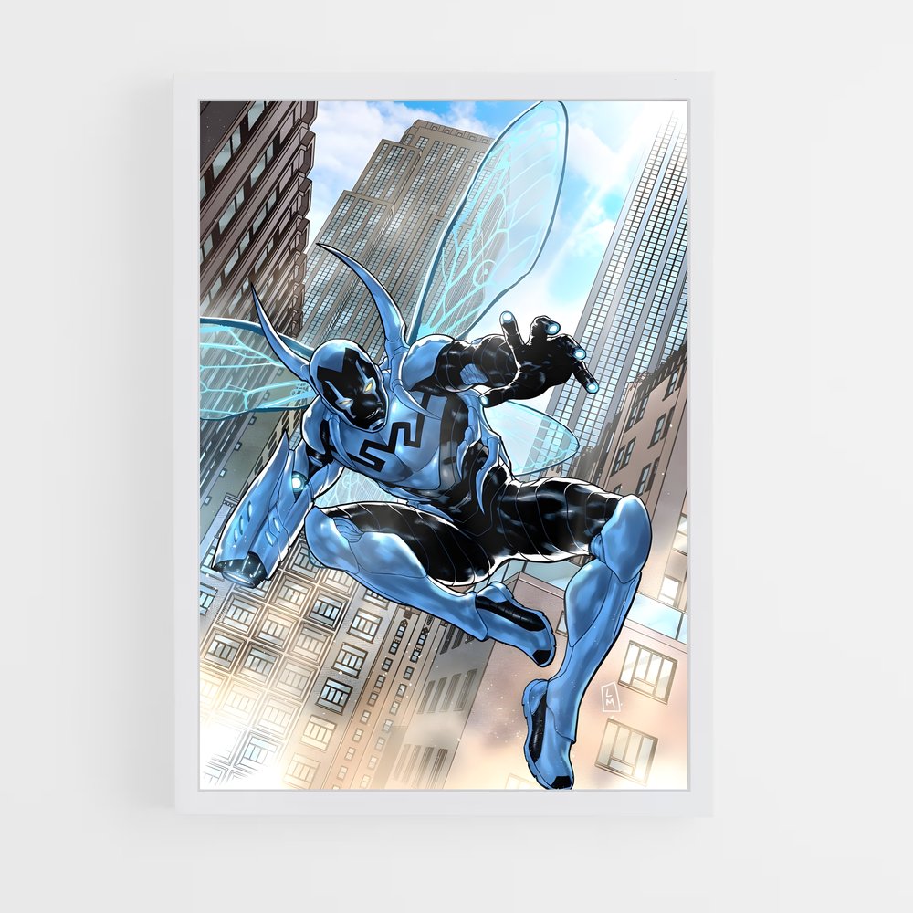 ap-blue beetle-7 cadre Blanc
