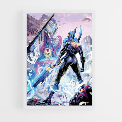 ap-blue beetle-9 cadre Blanc