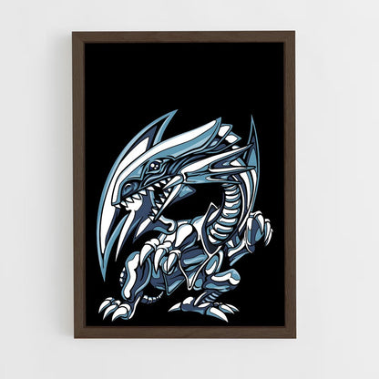 ap-blue eyes white dragon-1 cadre Bois foncé