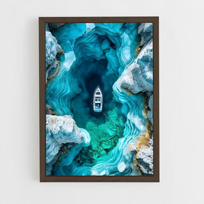 ap-blue grotto-3 cadre Bois foncé