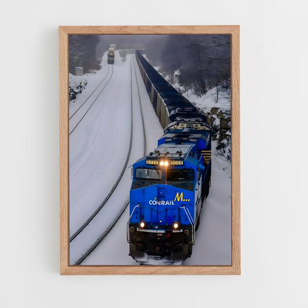 ap-blue train-1 cadre Bois clair