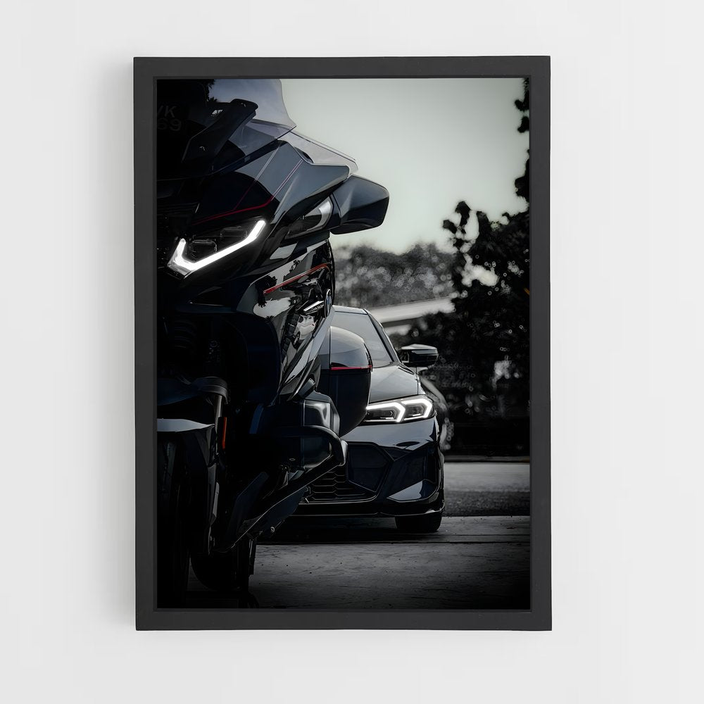 ap-bmw moto-3 cadre Noir