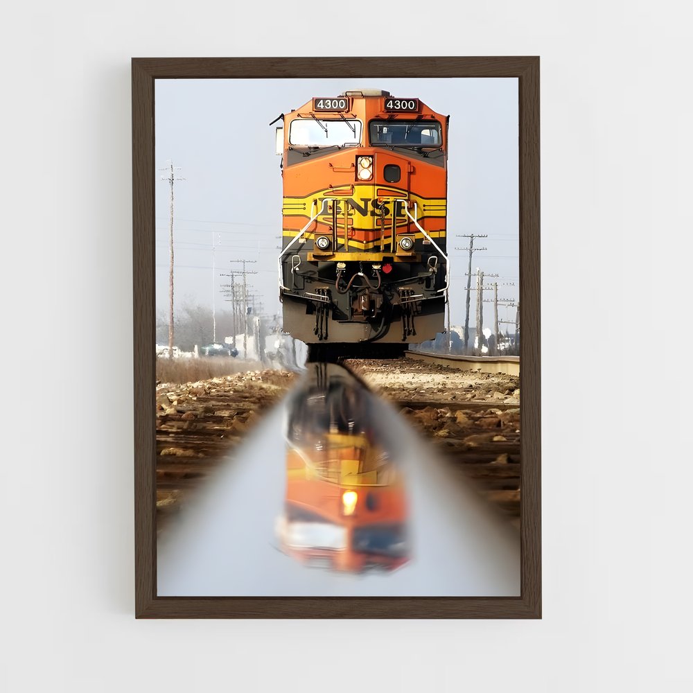 ap-bnsf railway-6 cadre Bois foncé