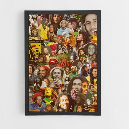 ap-bob marley-8 cadre Noir